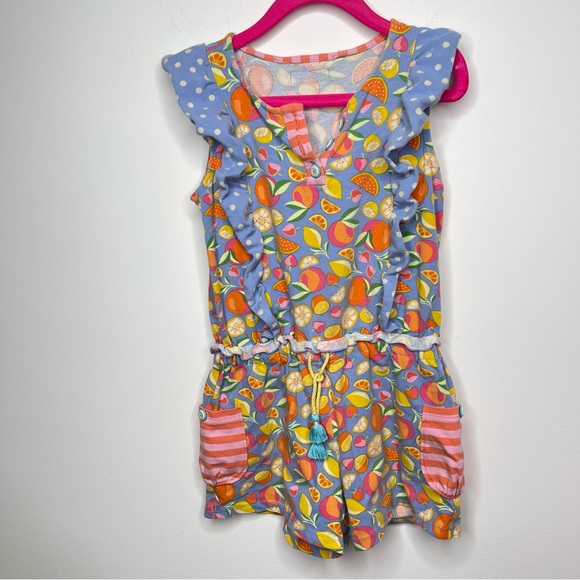Matilda Jane Colorful Fruit Romper Sleeveless Size 8 - Picture 4 of 7